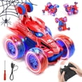 thumbnail image 1 of Remote Control Car, RC Cars, 2.4Ghz Fast Stunt with Cool Lights, 360° Rotation Race Car, Toys for 6 Year Old Boys, Toys for Boys 3-6 7-10 Year Old, Best Gift for Birthday & Christmas, 1 of 9