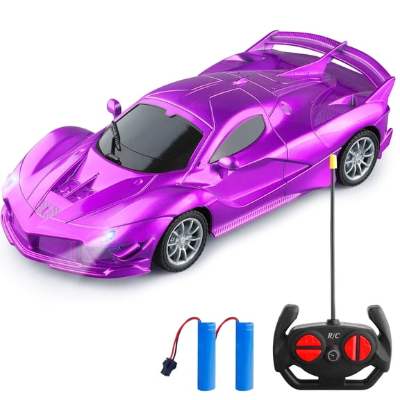 Remote Control Car RC Cars Toys for Boys 3-6 Years 1/18 Electric Sport Racing Hobby Rc Crawler Toy Car Model Vehicle Rechargable Xmas Gifts (Purple)