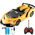 Model RC Car 1/18 Scale Electric Sport Racing Toy with Lights, Perfect Xmas Gift