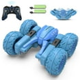 thumbnail image 1 of Remote Control Car, RC Racing Car 360 Degree Rotation Electric RC Car, Double-side Driving Climbing Off-road Vehicle with Cool Stunt, Sky-blue, 1 of 9