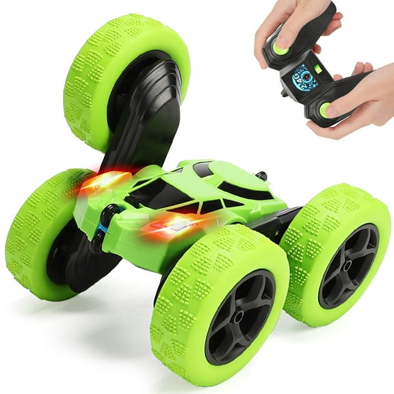 Remote Control Double Sided Stunt Car (Gre