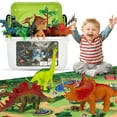 thumbnail image 1 of Dinosaur Toys with 20 Realistic Dinosaur Figures&Activity Play Mat, Dinosaur Play Set Christmas Gifts for Kids Toddler Toy Age 3-7, 1 of 7