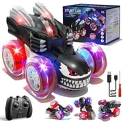 Remote Control Car, RC Car Toy for 3 4 5 6 7 8 9 10 Year Old Boys, Rechargeable 2.4Ghz Fast Stunt with Cool Light, Outdoor Toys Gift for Kids Birthday