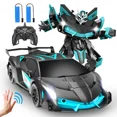 thumbnail image 1 of Remote Control Car, Transform Robot RC Car for Kids, 2.4Ghz 1:12 Scale Model Racing Car with One-Button Deformation, 360°Drifting, Transforming Robot Car Toy Gift for Boys and Girls, 1 of 7