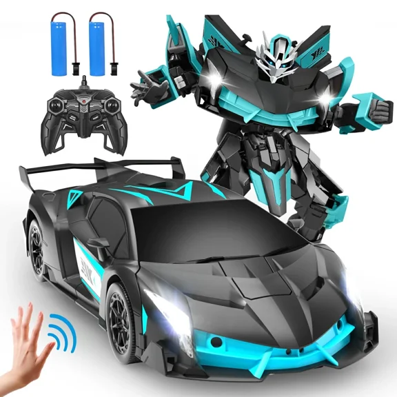 Remote Control Car, Transform Robot RC Car for Kids, 2.4Ghz 1:12 Scale Model Racing Car with One-Button Deformation, 360°Drifting, Transforming Robot Car Toy Gift for Boys and Girls