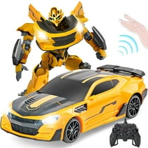 Remote Control Car Transform Toys,2.4G 1:12 Scale Transform Car Robot,One Button Transformation and 360 Rotation Drifting for Boys and Girls