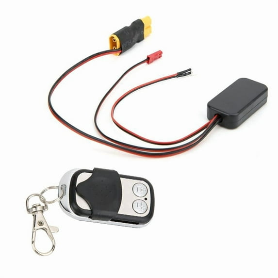 Remote Control Car Winch Controller Wireless RemoteControl Winch Controller Suitable for D90 SCX10 TRX4 90046 WinchKit,A,1 * plug controller 1 * remote control,Black
