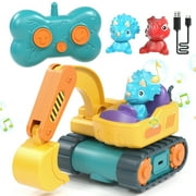 Remote Control Car for Toddlers, Rechargeable RC Cars for Toddler Toys 2-3, Toys for Ages 2-4 Dinosaur with Lights & Music, 2 3 4 Year Old Boy Toys