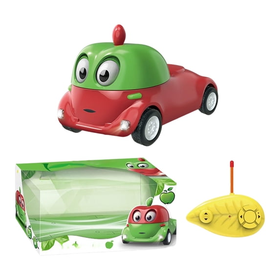 Remote Control Cars for 3-4 Years, Fruit Shaped RC Cars with Lights, 4-Way Directional Toy Vehicles, Cute Banana Car , Drop Resistant Remote Control Toys
