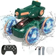 Remote Control Cars, 4WD Amphibious RC Boat for Kids, Truck with Water Spray & Light, 2.4 GHz RC Toy Cars for Boys, Water Pool Toys for Outdoor, Perfect Gift for 5 8 10+ Years Old Boys Girls