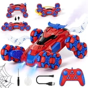 Remote Control Cars, 8WD Spider RC Car Toys for 8-12 Year Old, Boys Toy Car, 2.4Ghz Fast Stunt, Transform Drift Stunt Cars with Lights & Spray, Outdoor Toys, Perfect Birthday Christmas Gift
