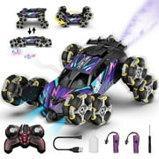 Remote Control Car, 8WD RC Car Toys for Boys, 2.4Ghz Fast Stunt with Light & Smoke, Transform Drift RC Stunt Cars Toys for Boys 5 6 7 8 9 10 Years, RC Cars for Boy Outdoor Toys Birthday Gift