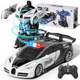 thumbnail image 1 of Remote Control Cars, Police Car Toy, Transform RC Cars, Transforming Toys with Cool Light, 360° Rotation One Button Deformation Car Toy, Birthday Gifts for Boys 5-7 8-12 Years Old, 1 of 9