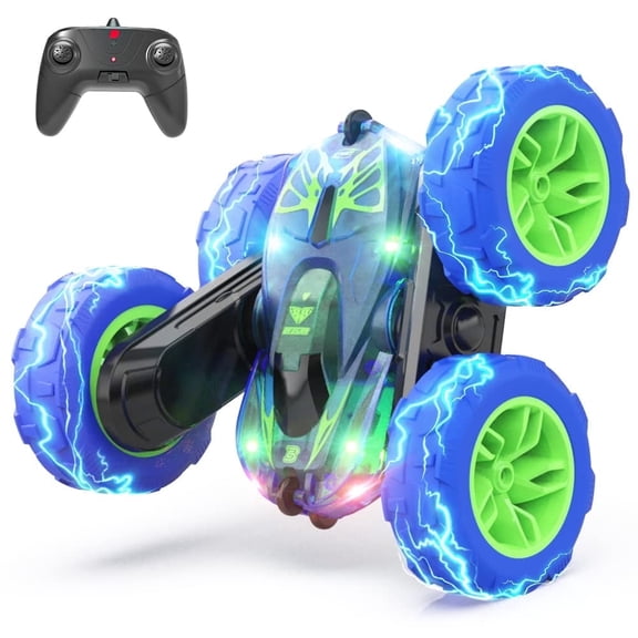 Remote Control Cars, YCFUN RC Cars for Kids Boys 4-7, RC Stunt Car Toys, LED Remote Control Toys w/ Rechargeable Battery