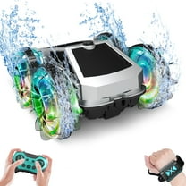 UUGEE Remote Control Car Car Toys for Boys, 2.4 GHz 4WD Amphibious RC Car Boat, 360°Rotation RC Truck Stunt Cars with LED Lights, Gifts for 8 9 10 Kids Girls