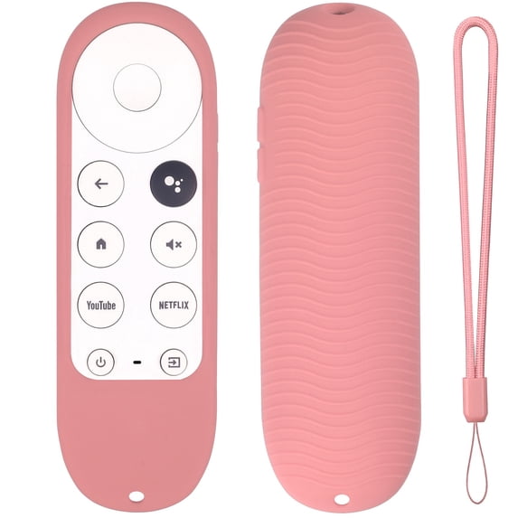 Remote Control Case, Gaqring Shock Proof Protective Cover for Chromecast with TV 2020 Remote, Non-Slip Washable Full Protection Easy Grip Install, Pink