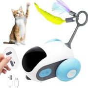 Remote Control Cat Toy,Interactive Cat Toys for Indoor Cats,Automatic Moving and Remote Control RC Mouse Cat Toy Kitten Exercise Toys,Two-Speed Adjustment & USB Rechargeable Blue