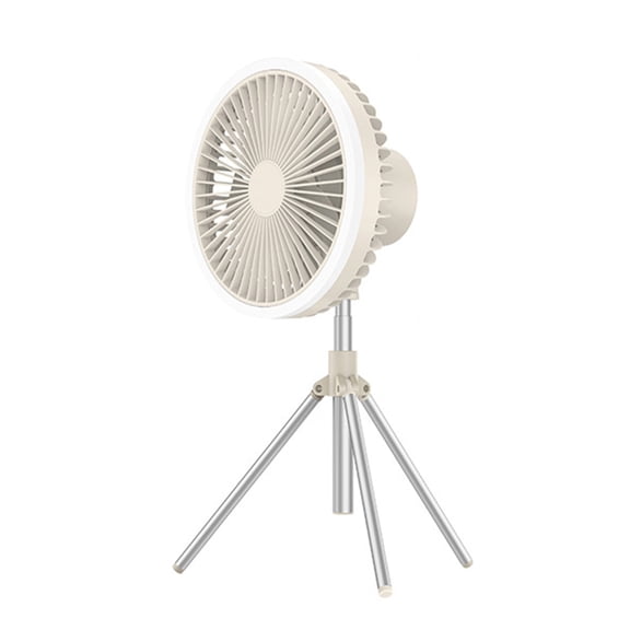 Remote Control Ceiling Fan with LED Lamp+Tripod Rechargeable Canopy Fan 10000mAh Desk Fan for Outdoor Camping Hiking