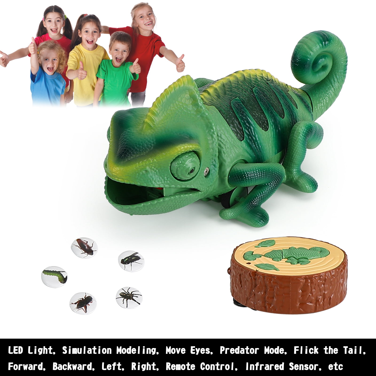 Remote Control Chameleon Toy Realistic Animal Infrared RC Chameleon Fake Chameleon Toys Electric Toys Party Favors Party Supply