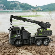 Remote Control Engineering Truck 132 Scale | Four-Way Lighting | Simulation Construction Vehicle | Built-In Battery | Realistic Effects | Plastic | 20x7x11cm | Durable Sturdy Design
