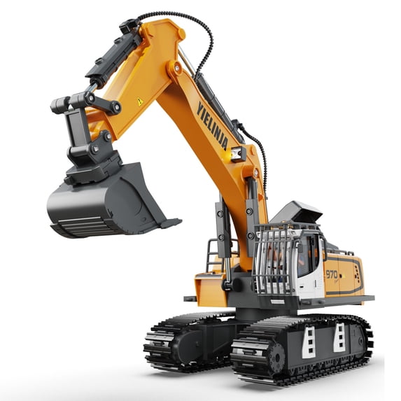 Car Getting Bit Remote Control Construction Vehicle Car Simulated Alloy Excavator ...