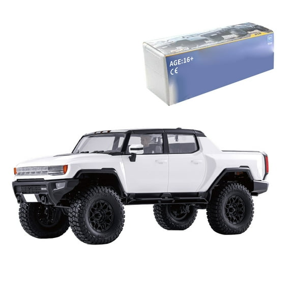 Remote Control Crawler Car with LED Lights, 1/18 Scale 2-Speed Mechanical Transmission RC Truck with Metal Gears & High Torque Motor, All-Terrain Crawler for Adults & Enthusiasts - RTR