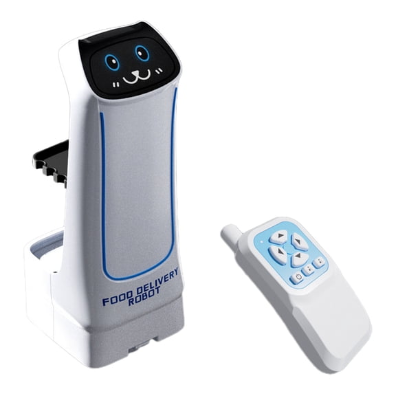 Remote Control Delivery Robot Toy,Snack Beverage Transport Car,LED Light Music Robot Toy,Detachable Tray Play Toy,Smart Logistics Role Play Toy,Hand Eye Coordination Training Educational Fun Toy