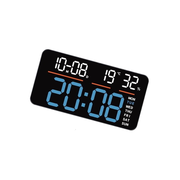 Remote Control Digital Wall Clock LED Display Date Temperature Countdown Timer