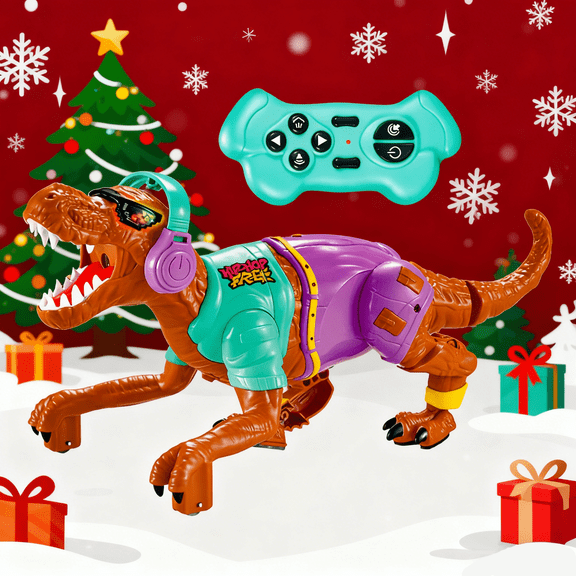 Remote Control Dinosaur To,2.4GHz Wireless Dinosaur,Electric Walking T-Rex Robot with LED Lights,Realistic Sound and Mist Spraying Feature,Perfect Birthday or Christmas Gift for Boys and Girls