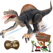 Remote Control Dinosaur Toys for Boys Electronic RC Spray Raptor Toy 2.4Ghz Walking Roaring Jurassic Spinosaurus Realistic 18.1" Dino Rechargeable Birthday Gift for Kids 3 4 5 6 7 8