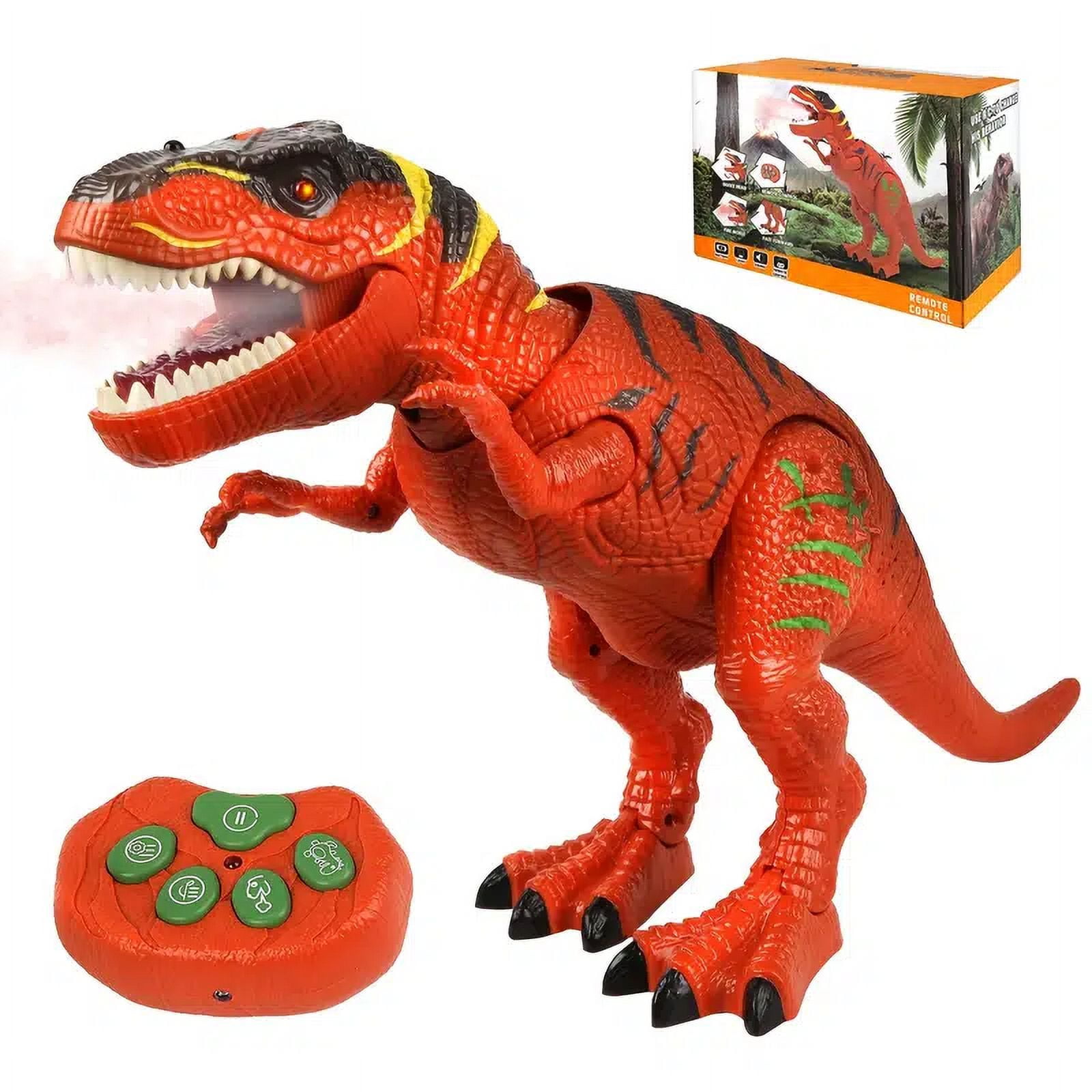 Remote Control Dinosaur Toys Electronic Walking Robot Dinosaur W/ LED