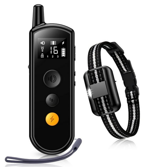 Remote Control Dog Training Collar Electric Shock Vibration Beeps Mode 16 Level Keypad Lock