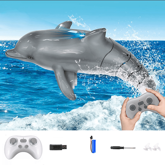 Remote Control Dolphin 2.4G RC Dolphin Toy Pool Toys for Kids Age 6-12 Christmas Birthday Gifts