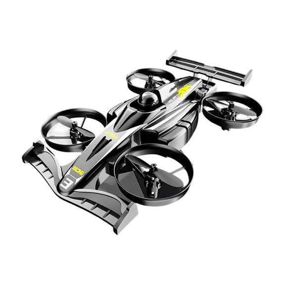 Remote Control Drone with Land and Air Dual Mode, Stunt Drift Racing Car, Quadcopter Aircraft with High Speed, Easy to Fly for Teens and Adults Black