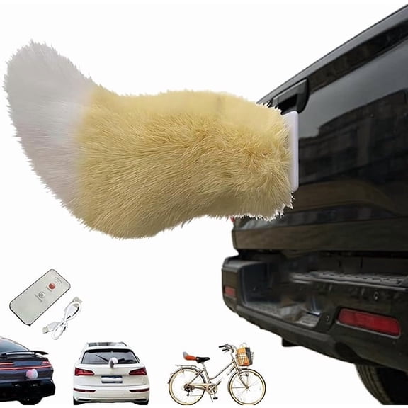 Remote Control Electric Car Tail, 3 Modes with Voice & Vibration Wagging, 11 Colors Rechargeable Moving Car Tail for DIY Car Decoration Lovers with Light