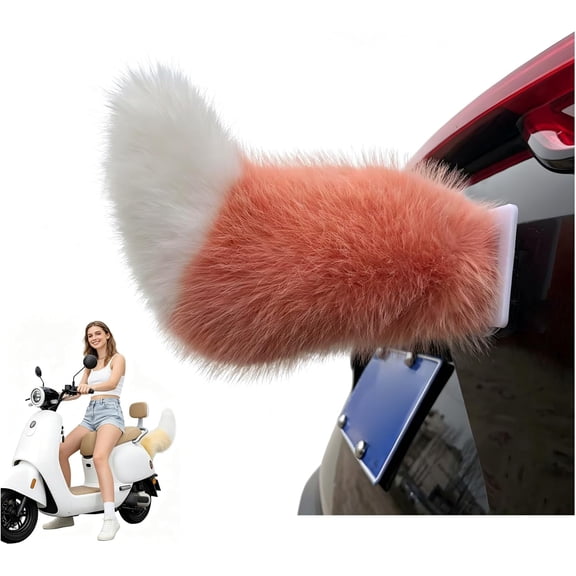Remote Control Electric Car Tail, Adorable Cat Tail for Car, Rechargeable Plush Animal Moving Tails, USB Rechargeable, Fluffy Wagging Ornament, Universal Fit for Auto Trunk Bumper Decoration (#19)