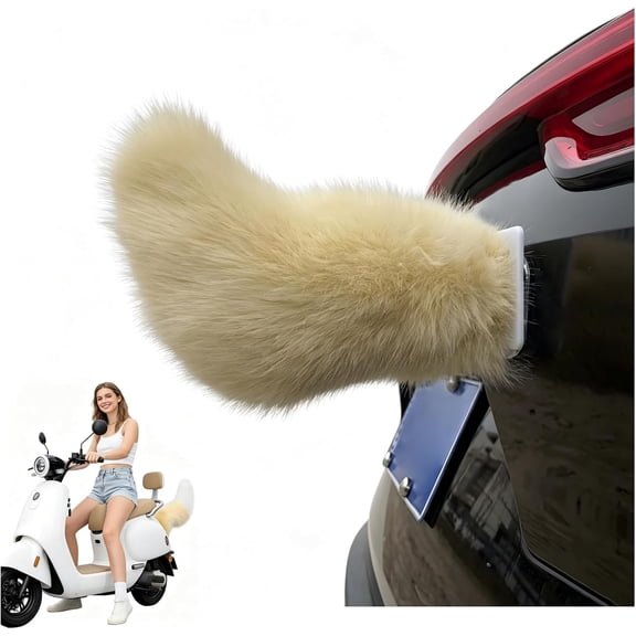Remote Control Electric Car Tail, Adorable Cat Tail for Car, Rechargeable Plush Animal Moving Tails, USB Rechargeable, Fluffy Wagging Ornament, Universal Fit for Auto Trunk Bumper Decoration (#09)