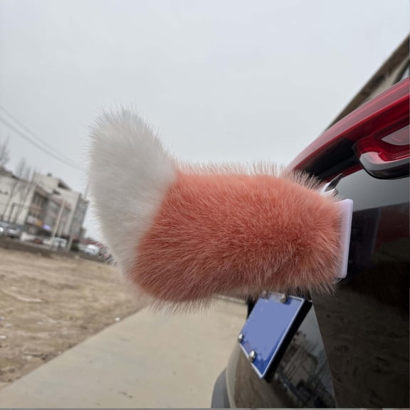 Remote Control Electric Car Tail, Cute Fuzzy Tail Car Decoration, Rechargeable Plush Animal Moving Tail, Self Adhesive Electric Animal Tail Car Decor for All Vehicle (D#)