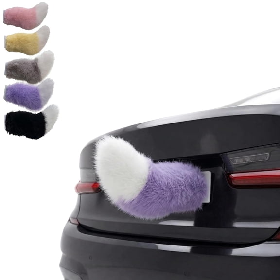 Remote Control Electric Car Tail,Cute Fuzzy Wagging Moving Tail for Car Exterior Decoration,USB Rechargeable Furry Tail with Adjustable Speed,Universal Fit Vehicle Exterior Accessory
