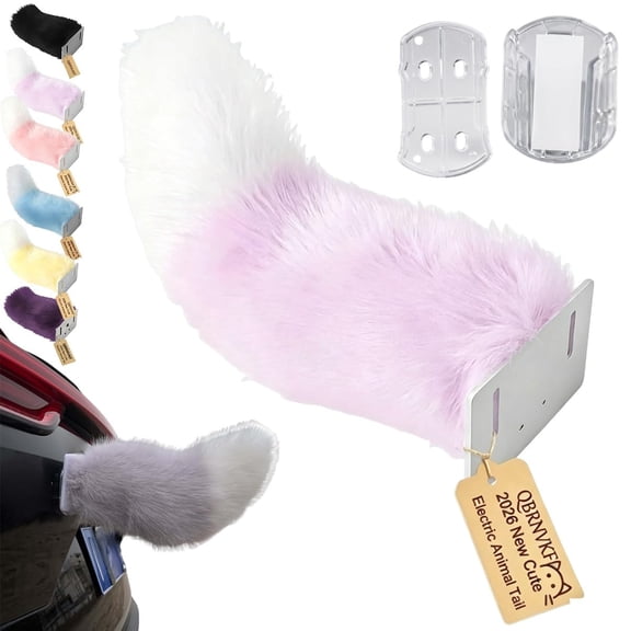 Remote Control Electric Car Tail, Cute Fuzzy Wagging, Rechargeable Plush Animal Moving Wiggle Tails, Auto Trunk Bumper Ornament, Fluffy Exterior Aesthetics Decoration, Cars Accessories