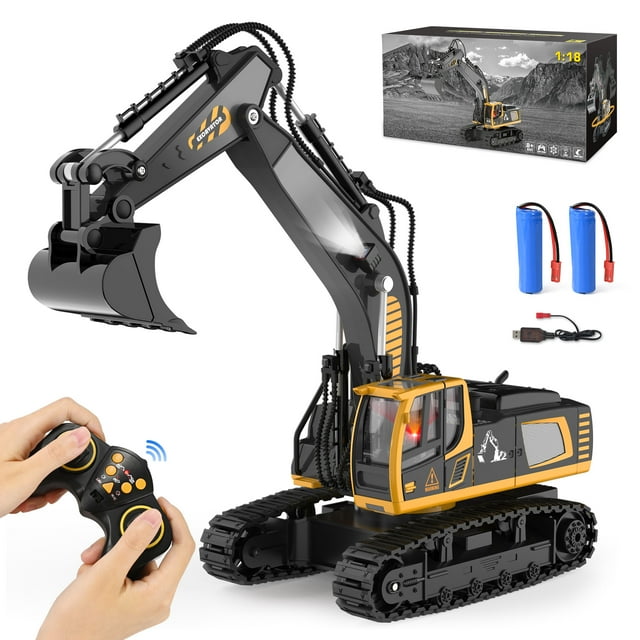 Remote Control Excavator, 16 Inch 11 Channel RC Construction Vehicle