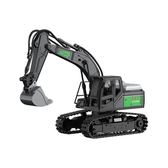Remote Control Excavator, 2.4GHz RC Construction Vehicle, LED Lights, All Terrain Play