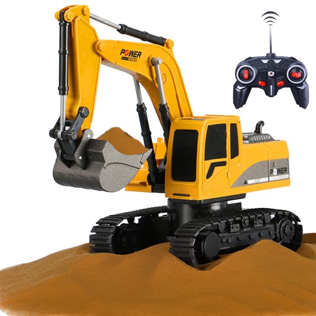 Rechargeable RC Excavator Construction Vehicle with Sound & Lights