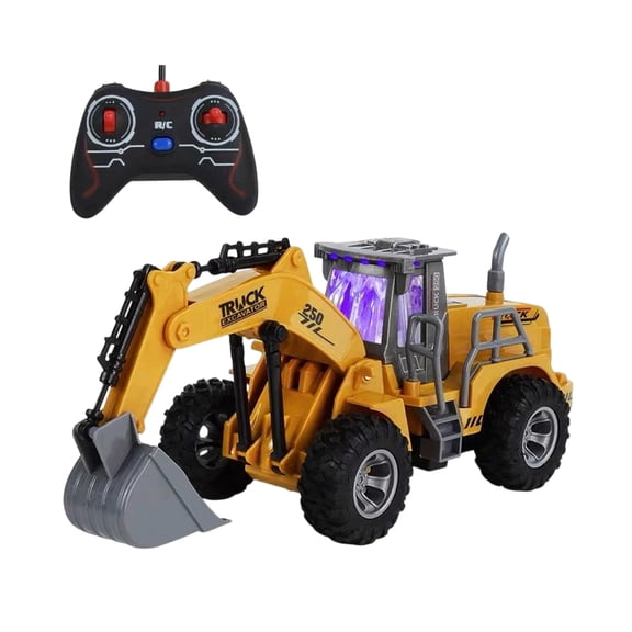 Remote Control Excavator Electric Construction Truck Bulldozer for Sand Play, RC Engineering Vehicle for Outdoor Sandbox and Backyard Digging Fun, Durable Remote Controlled Tractor for Sand Digging