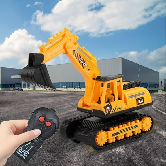 Remote Control Excavator Toy 2 Channel 2.4GHz Wireless Construction Vehicle | Realistic RC Digger with Sounds and Rubber Tracks | 23x9x16cm | Durable ABS Plastic