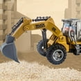 thumbnail image 1 of Remote Control Excavator Toy | 4-Channel Engineering Truck with Lights | Realistic 1PC Yellow Plastic | 360° Rotation | For Indoor Outdoor Play | 26x9x10cm | Heavy Duty Digging Arm | Battery Powered, 1 of 8