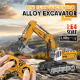 thumbnail image 1 of Remote Control Excavator for Adults, 1/64 RC Construction Vehicles with Dual Control for Kids Birthday Easter Gifts, 1 of 6