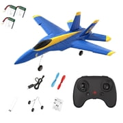 Remote Control F-18 Fighter Jet RC Plane, 2-Channel Fixed-Wing EPP Foam Glider with LED Lights, Dual 716 Motors, 6-Axis Gyro for Adults Beginners