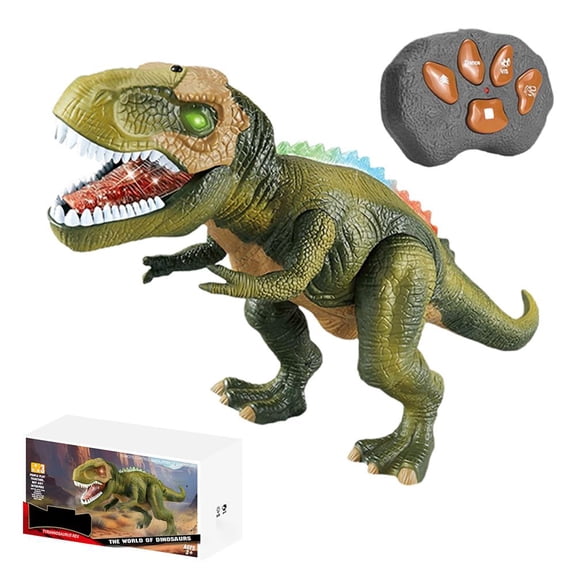 Remote Control Fire Breathing Dragon Toy for Kids - Walking, Spinning Dinosaur with 7-Color LED Spray, Interactive Dance, Realistic Roar, Large 16-Inch Gift
