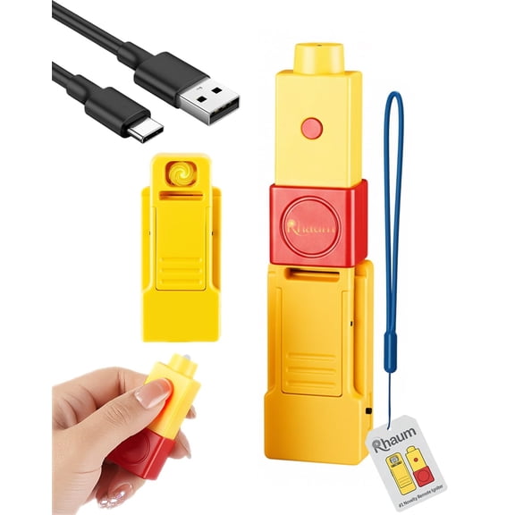 Remote Control Firework Igniter, Remote Controlled Fireworks Igniter with 32 Feet Range, USB Rechargeable Flameless Lighter, Split Style Ignition System with LED Light for Outdoor BBQ(1 to 2)
